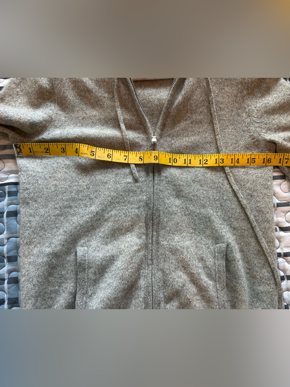 Cashmere Grey Zip-Up Hooded Sweater - Picture 4 of 6